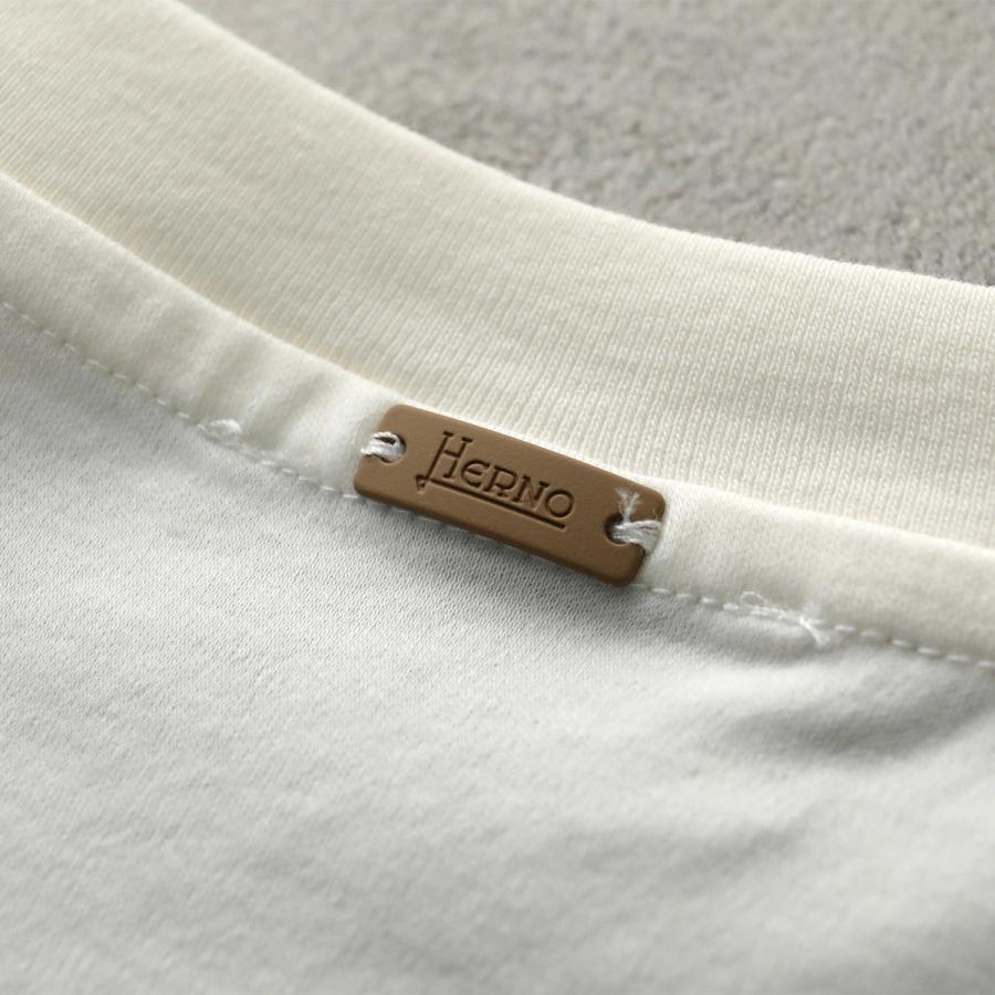美品！ herno 半袖tシャツ ニットT ベージュ HERNO（ヘルノ） Tシャツ JG000306D 52131 レディース 刺繍 ロゴ 半袖