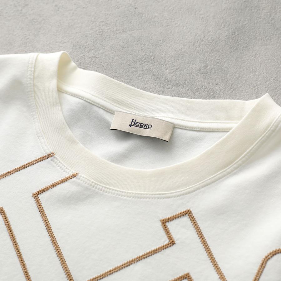 HERNO（ヘルノ） Tシャツ JG000306D 52131 レディース 刺繍 ロゴ 半袖