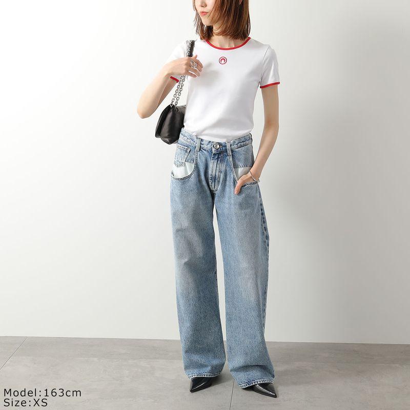 MARINE SERRE（マリーンセル） マリーン セル リンガーTシャツ Moon