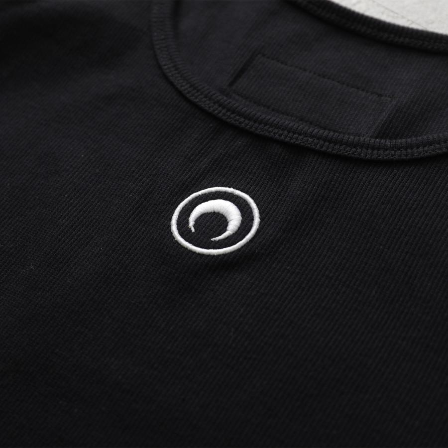 Marine Serre マリーン セル タンクトップ Moon Logo Ribbed Jersey Crop Tank Top WTO507A CJER0011 レディース ムーンロゴ 刺繍 リブ クロップド丈の画像