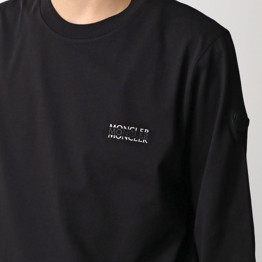 MONCLER モンクレール ロングスリーブTシャツ 8D00004 89AYW メンズ プリントロゴ クルーネック コットンジャージ 長袖 8D0000489AYW999の画像