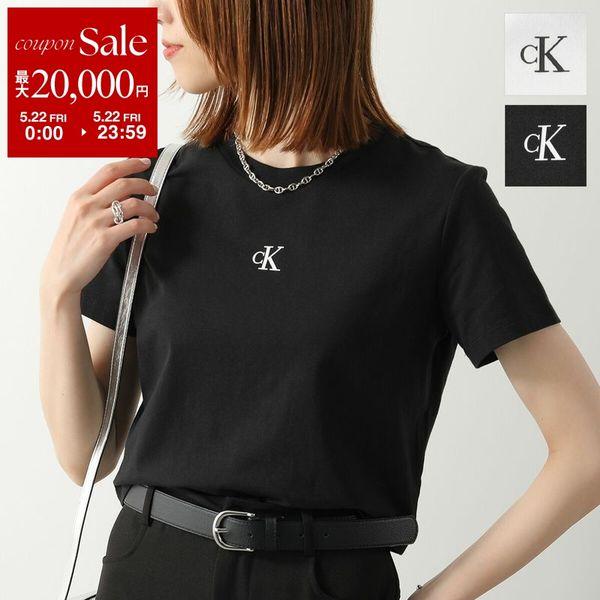 Calvin Klein カルバンクライン Tシャツ A - SS LOGO CROPPED TEE LV047AB213 レディース ロゴ 半袖 クルーネック クロップド丈の画像