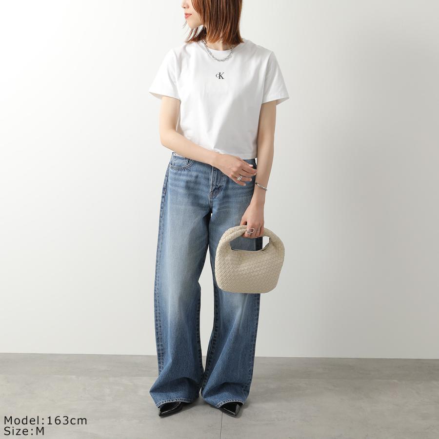 Calvin Klein カルバンクライン Tシャツ A - SS LOGO CROPPED TEE LV047AB213 レディース ロゴ 半袖 クルーネック クロップド丈の画像