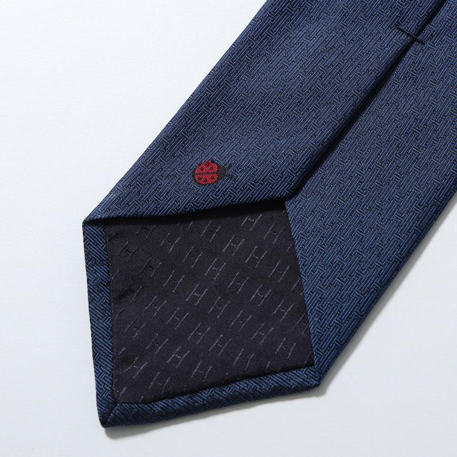 HERMES エルメス ネクタイ Hコクシネル TIE H COCCINELLE H339447T メンズ フランス製 シルク H織りタイ ジャガード てんとう虫 ブランド箱付き ギフトの画像