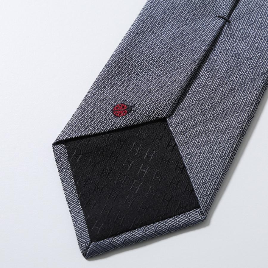 HERMES エルメス ネクタイ Hコクシネル TIE H COCCINELLE H339447T メンズ フランス製 シルク H織りタイ ジャガード てんとう虫 ブランド箱付き ギフトの画像