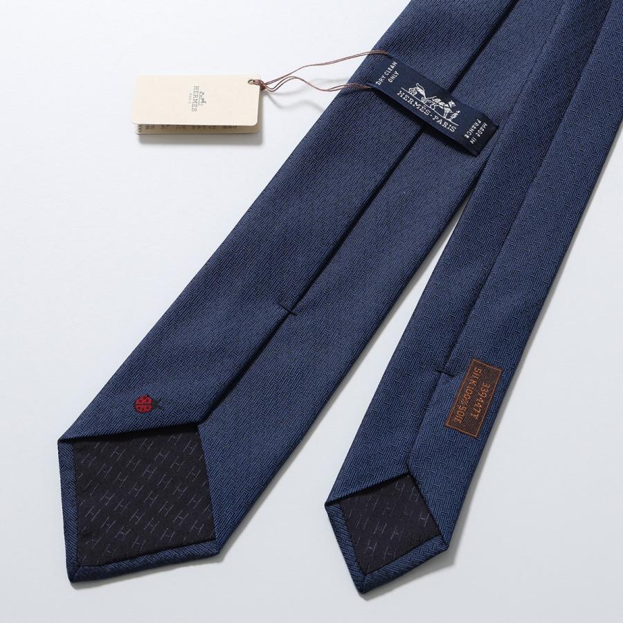 HERMES エルメス ネクタイ Hコクシネル TIE H COCCINELLE H339447T メンズ フランス製 シルク H織りタイ ジャガード てんとう虫 ブランド箱付き ギフトの画像