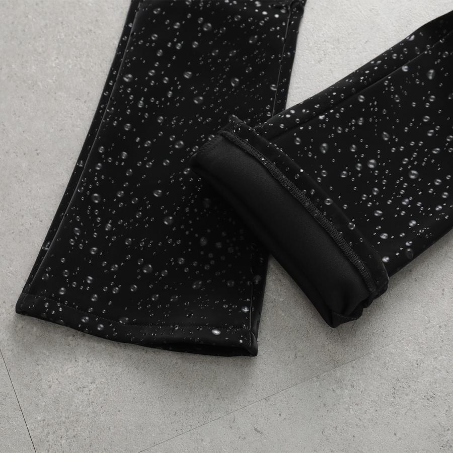 GUAPI グアピ フェイクレザーパンツ Obsidian Black Raindrop Leather