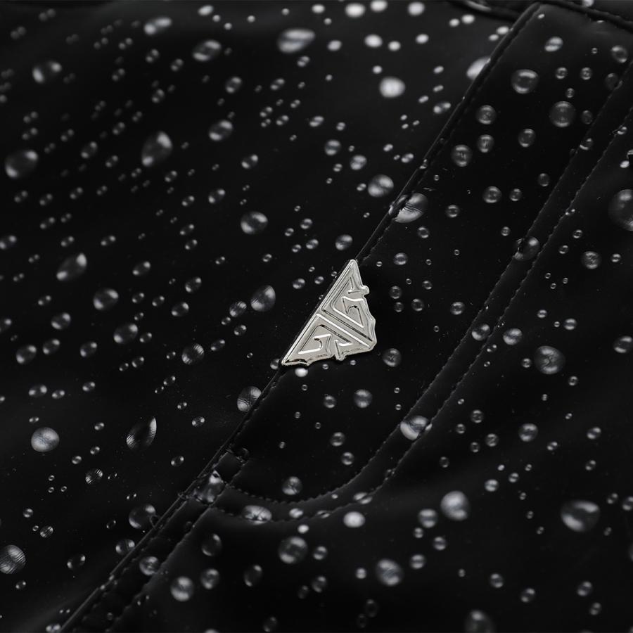 GUAPI グアピ フェイクレザーパンツ Obsidian Black Raindrop Leather