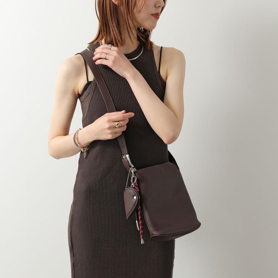 story. ストーリー ショルダーバッグ LETHER ROUND HANDBAG 3A-1856 レディース ハンドバッグ レザー ベルトストラップ マット ハートミラー付き 鞄の画像