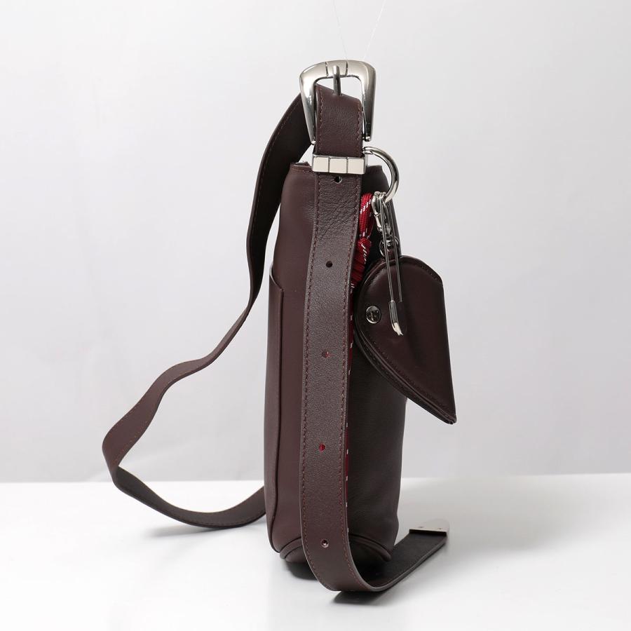 story. ストーリー ショルダーバッグ LETHER ROUND HANDBAG 3A-1856 レディース ハンドバッグ レザー ベルトストラップ マット ハートミラー付き 鞄の画像
