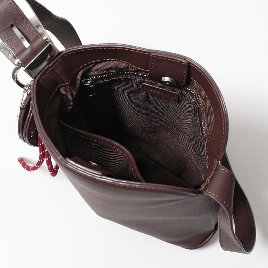 story. ストーリー ショルダーバッグ LETHER ROUND HANDBAG 3A-1856 レディース ハンドバッグ レザー ベルトストラップ マット ハートミラー付き 鞄の画像