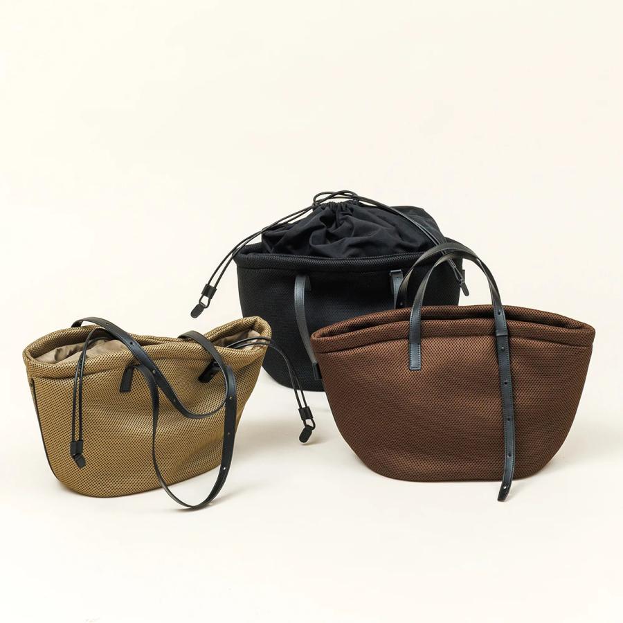 story. ストーリー トートバッグ AM LAUNDRY TOTE L 3A-1861 レディース エアメッシュ 巾着 軽量 ドロスト 鞄 01/Blackの画像