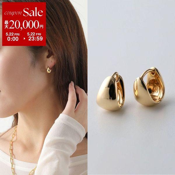 ANNIKA INEZ アニカイネズ フープピアス Petite Gentle Slope Hoops E1014-PTE レディース アクセサリー ゴールドの画像
