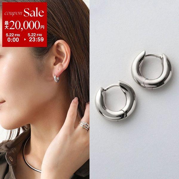 ANNIKA INEZ アニカイネズ フープピアス Wide Oblique Hoops Sml E1005-SML レディース アクセサリー Silver925 シルバー925 シルバーの画像