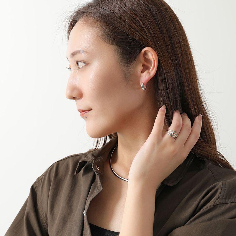 ANNIKA INEZ（アニカイネズ） フープピアス Wide Oblique Hoops Sml