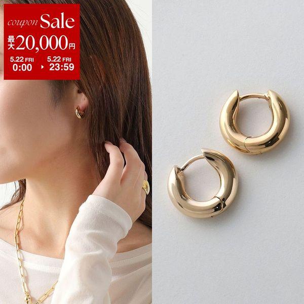 ANNIKA INEZ アニカイネズ フープピアス Wide Oblique Hoops Sml  E1005-SML レディース アクセサリー Silver925 シルバー925 ゴールドの画像