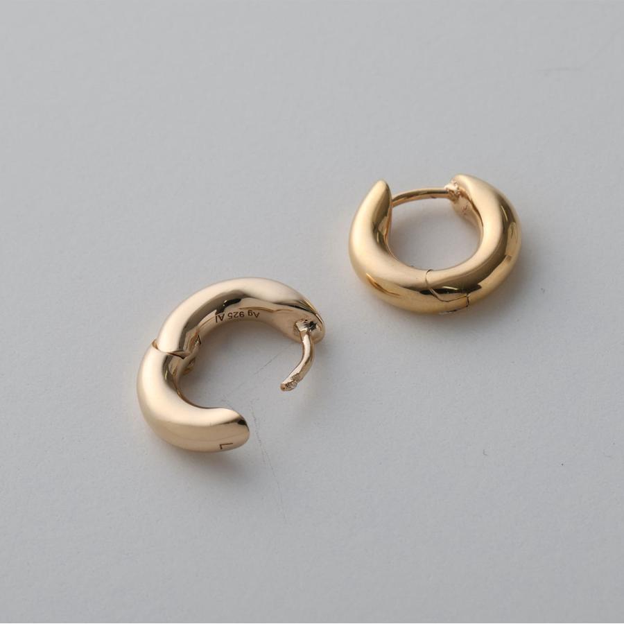 ANNIKA INEZ アニカイネズ フープピアス Wide Oblique Hoops Sml  E1005-SML レディース アクセサリー Silver925 シルバー925 ゴールドの画像
