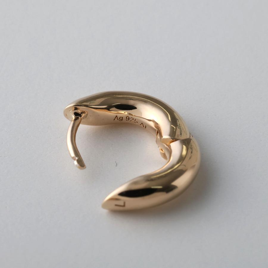 ANNIKA INEZ アニカイネズ フープピアス Wide Oblique Hoops Sml  E1005-SML レディース アクセサリー Silver925 シルバー925 ゴールドの画像