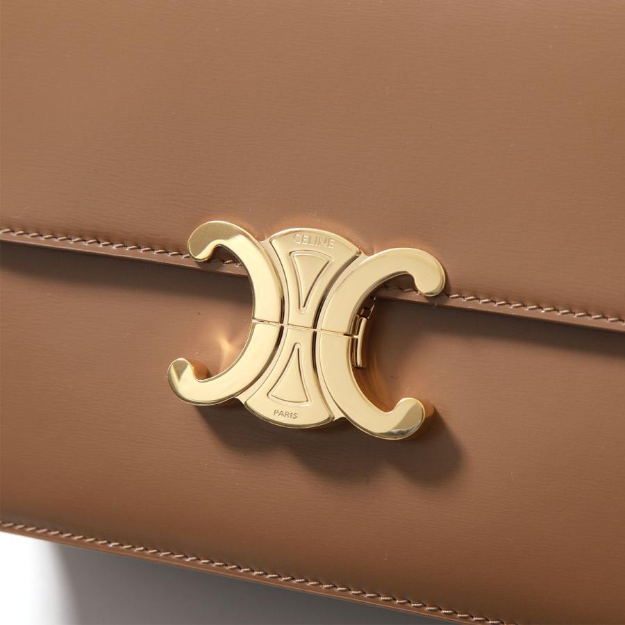 CELINE セリーヌ ショルダーバッグ Classique Triomphe クラシック トリオンフ 187363BF4.18BU レディース レザー ポシェット 鞄 Bronze_8
