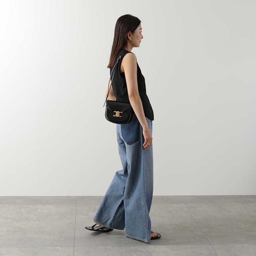CELINE セリーヌ ショルダーバッグ Teen Besace ティーン ブザス 110413BF4.38NO レディース トリオンフ クロスボディ ポシェット 鞄 Black_3