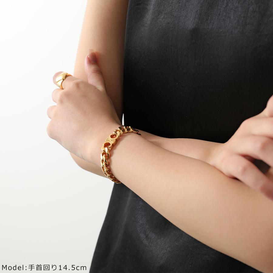 CELINE セリーヌ ブレスレット Gourmette Bracelet グルメット 460BJ6BRA.35OR レディース Triomphe トリオンフ ブラス アクセサリー Goldの画像