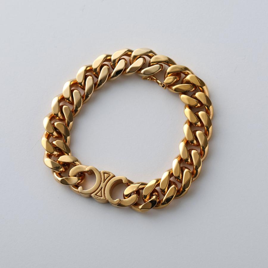 CELINE セリーヌ ブレスレット Gourmette Bracelet グルメット 460BJ6BRA.35OR レディース Triomphe トリオンフ ブラス アクセサリー Goldの画像