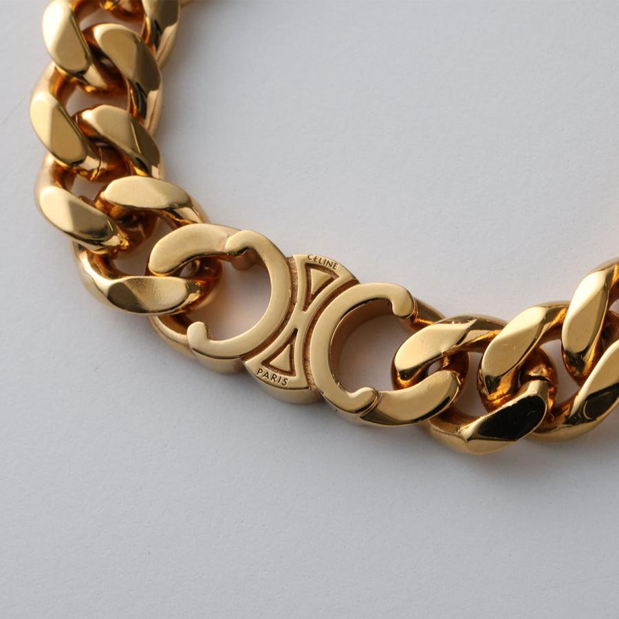 CELINE セリーヌ ブレスレット Gourmette Bracelet グルメット 460BJ6BRA.35OR レディース Triomphe トリオンフ ブラス アクセサリー Goldの画像