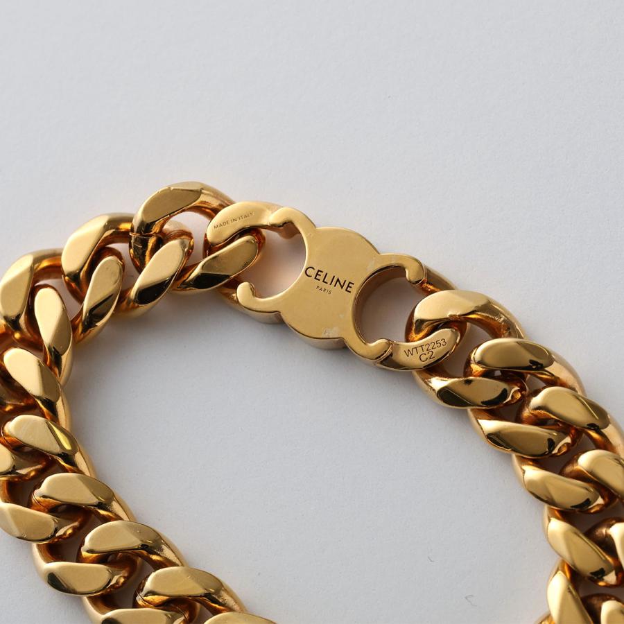 CELINE セリーヌ ブレスレット Gourmette Bracelet グルメット 460BJ6BRA.35OR レディース Triomphe トリオンフ ブラス アクセサリー Goldの画像