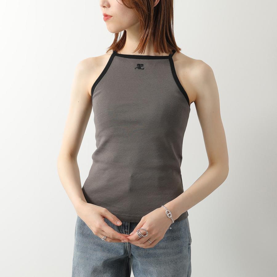 2【美品】クレージュ　総ロゴ　ニットキャミソール courreges（クレージュ） キャミソール 126JDE149JS0203 レディース