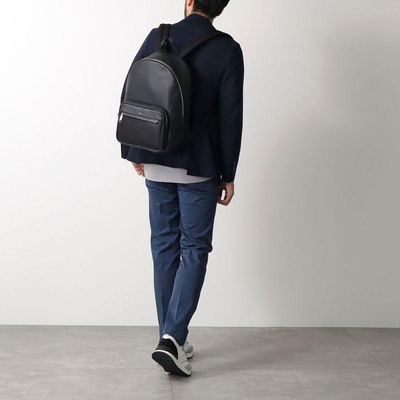 010402● HUGO BOSS レザー リュック ネイビー デイパック HUGO BOSS（ヒューゴ・ボス） リュック Ray MP Backpack 50563080