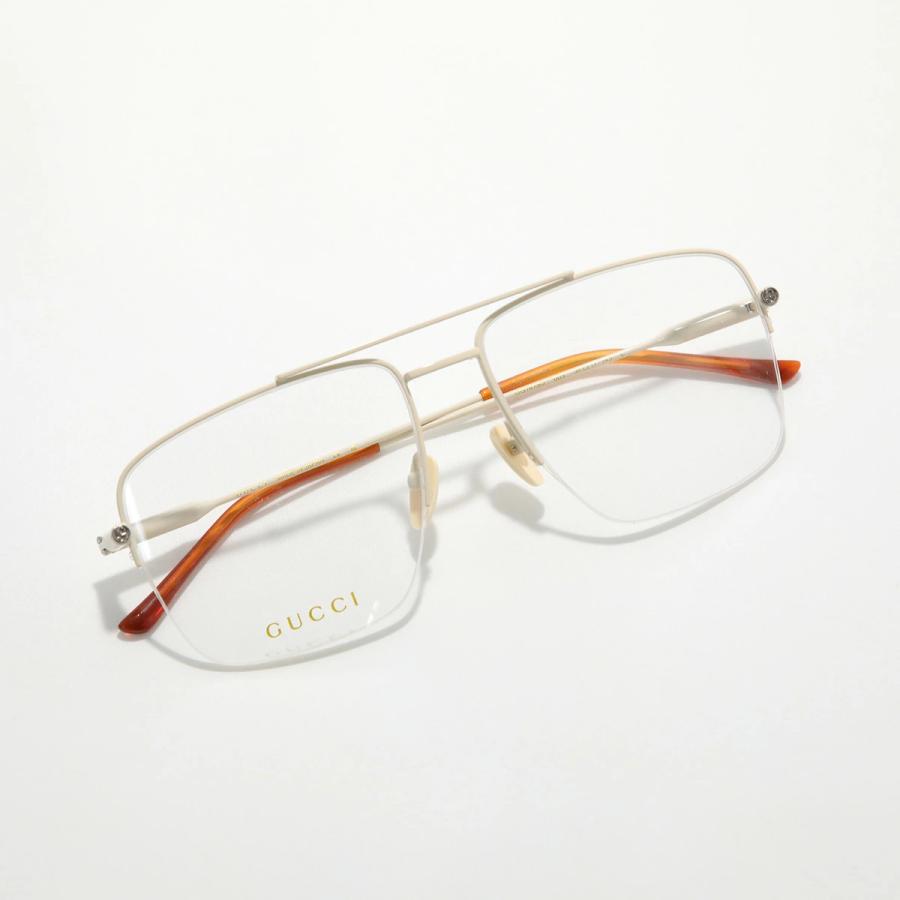 GUCCI（グッチ） メガネ GG1415O メンズ ティアドロップ型 メタル