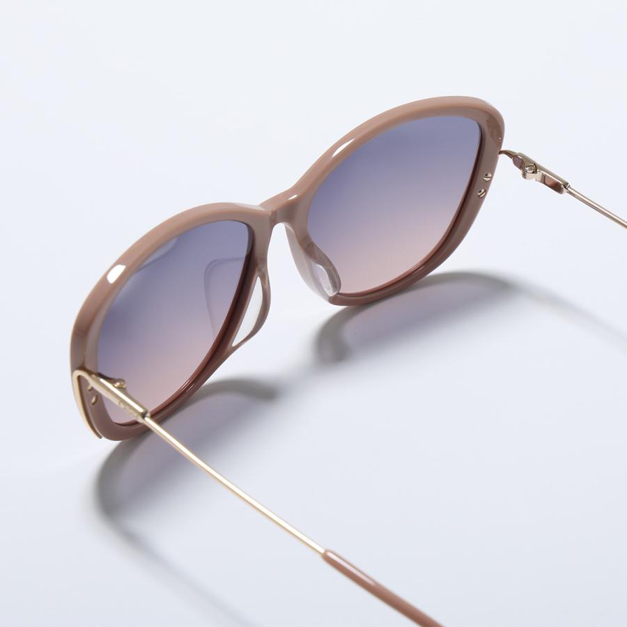 Chloe クロエ サングラス CH0175SK レディース キャットアイ型 セルフレーム コンビネーション アジアンフィット アイウェア 003/NUDE-GOLD-BLUEの画像
