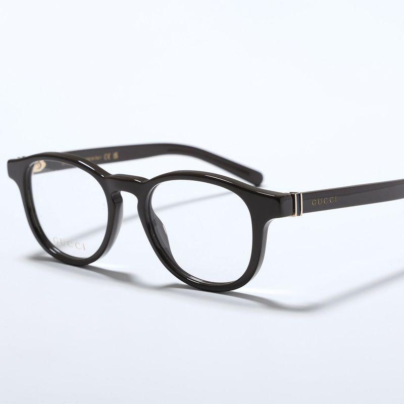 Gucci 眼鏡 黒寄りのブラウン メンズ