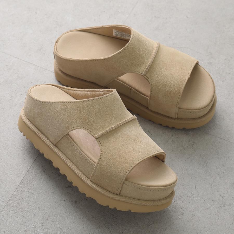 UGG アグ サンダル Goldenstar Hi Cutout Slide ゴールデンスター ハイ カットアウト スライド 1175132 レディース スウェード 厚底 6cm シューズ 靴の画像