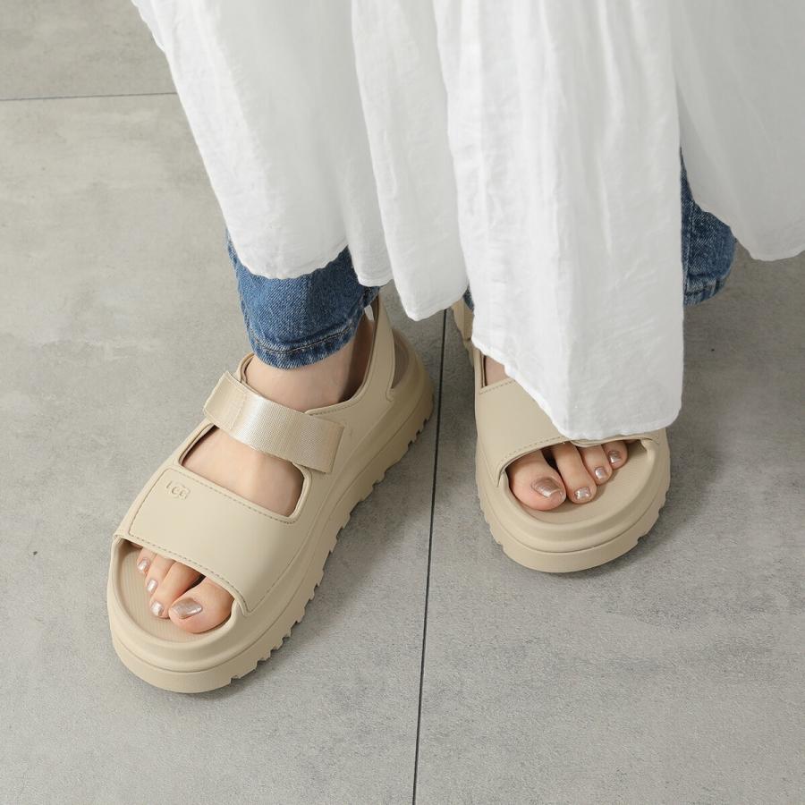 UGG KIDS アグ キッズ サンダル GoldenGlow ゴールデングロー 1152813K レディース ガールズ プラットフォーム ストラップ ロゴ 3.8cm 軽量 シューズ 靴の画像