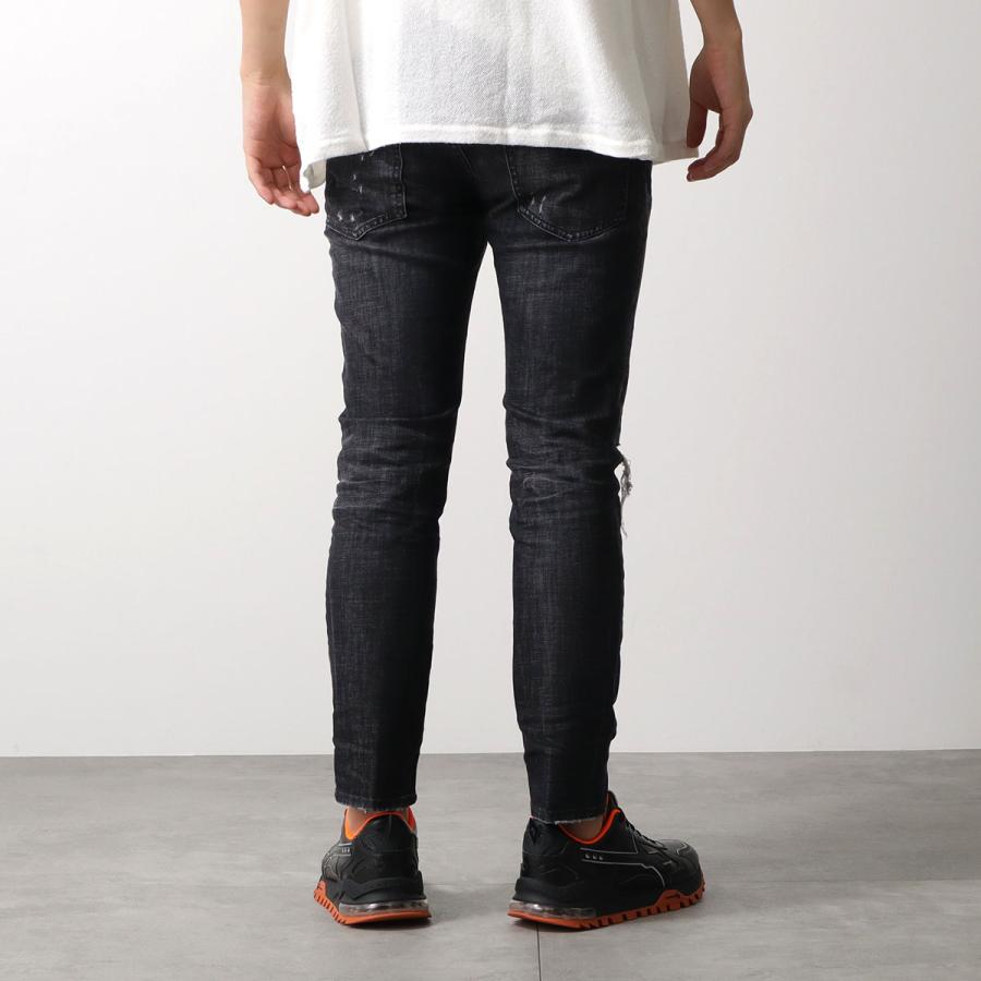 DSQUARED2 ディースクエアード ジーンズ Skater スケーター S71LB1756 S30357 メンズ デニム ブラックウォッシュ ダメージ加工の画像