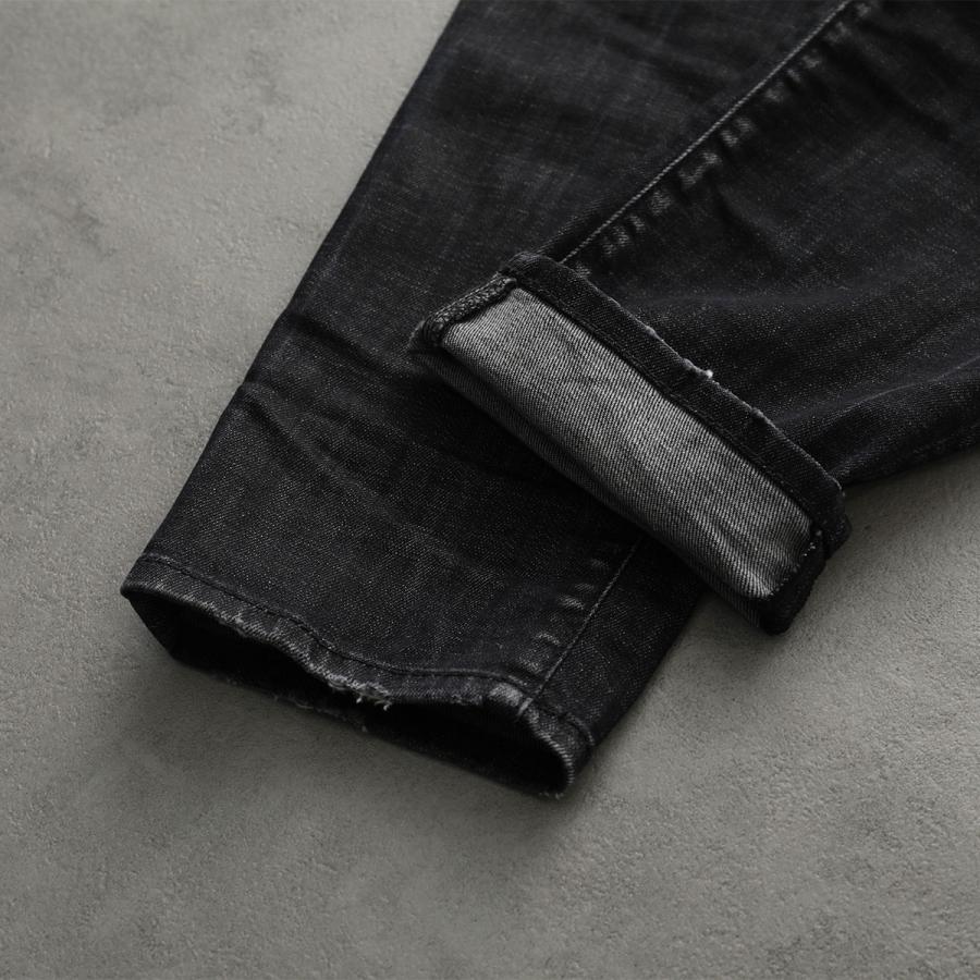 DSQUARED2 ディースクエアード ジーンズ Skater スケーター S71LB1756 S30357 メンズ デニム ブラックウォッシュ ダメージ加工の画像