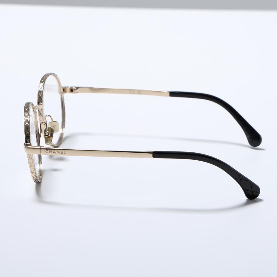 CHANEL シャネル メガネ 2225 レディース ボストン型 メタルフレーム 細フレーム フルリム クリングスタイプ ココマーク CCロゴ アイウェア C134/PALE-GOLDの画像