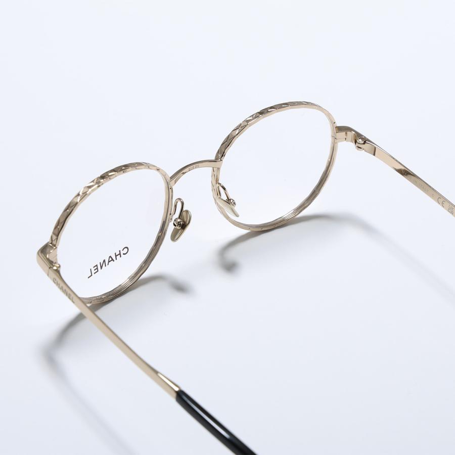 CHANEL シャネル メガネ 2225 レディース ボストン型 メタルフレーム 細フレーム フルリム クリングスタイプ ココマーク CCロゴ アイウェア C134/PALE-GOLDの画像