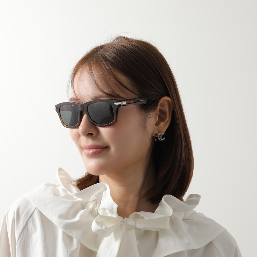 Dior ディオール サングラス DiorBlackSuit S71 24C0 DM40059I 53N レディース スクエア型 セルフレーム フルリム ロゴ アイウェア ブラウン他の画像