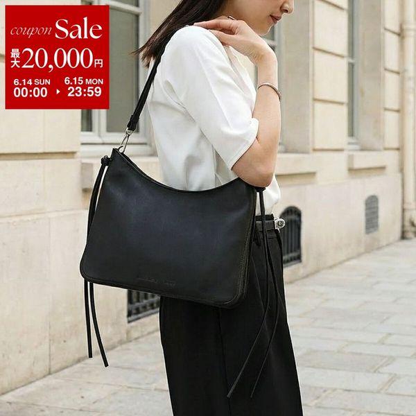 PHOEBE PHILO ブラック レザー ビジネスバッグ ショルダーバッグ PHOEBE PHILO フィービー ファイロ ショルダーバッグ GIG MEDIUM ギグ