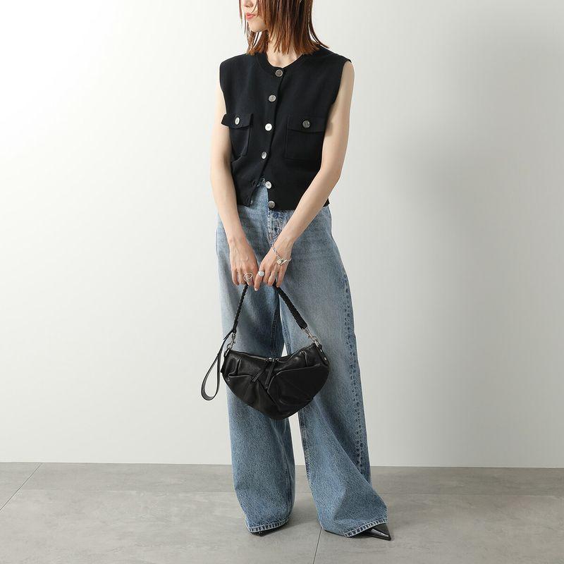 Vivienne Westwood デニム ショルダーバッグ ブラック Vivienne Westwood（ヴィヴィアンウエストウッド） ハンドバッグ Agnes