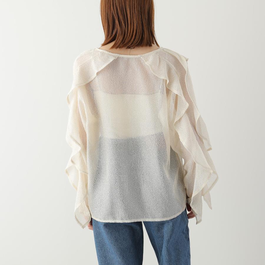 LHELBIE（レルビエ） ブラウス 52369Z レディース フリル メッシュ