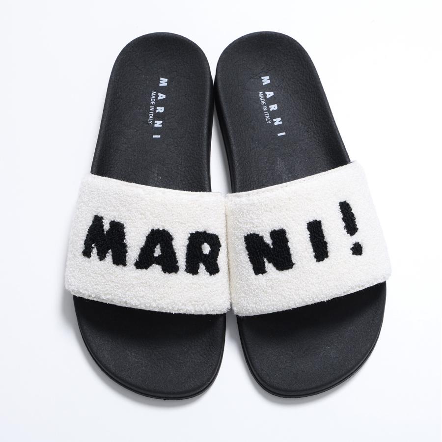 MARNI KIDS マルニ キッズ サンダル 82352 レディース ガールズ フラット ボア スライドサンダル イタリア製 ロゴ シューズ 靴の画像