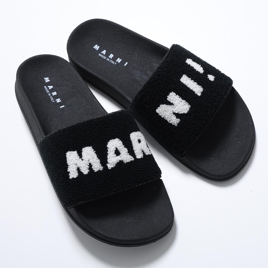 MARNI KIDS マルニ キッズ サンダル 82352 レディース ガールズ フラット ボア スライドサンダル イタリア製 ロゴ シューズ 靴の画像