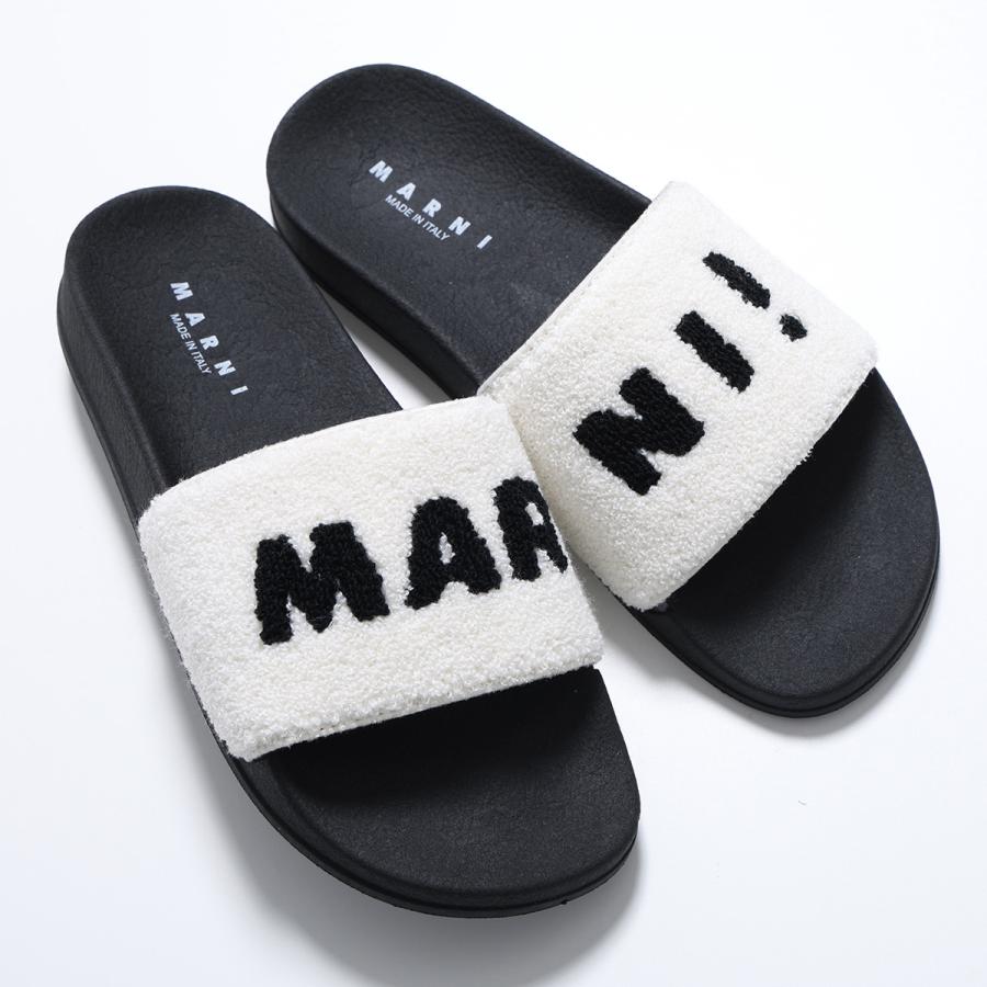 MARNI KIDS マルニ キッズ サンダル 82352 レディース ガールズ フラット ボア スライドサンダル イタリア製 ロゴ シューズ 靴の画像