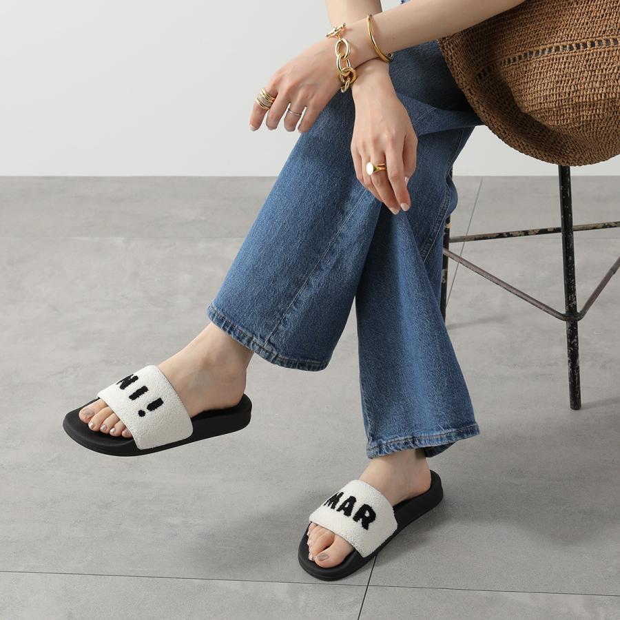 MARNI KIDS マルニ キッズ サンダル 82352 レディース ガールズ フラット ボア スライドサンダル イタリア製 ロゴ シューズ 靴の画像