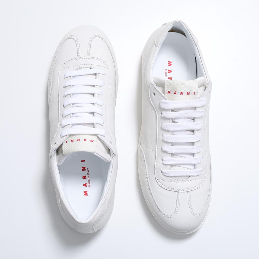 MARNI KIDS マルニ キッズ スニーカー 82332 レディース ガールズ ローカット レザー イタリア製 1.5cm シューズ 靴 BIANCの画像