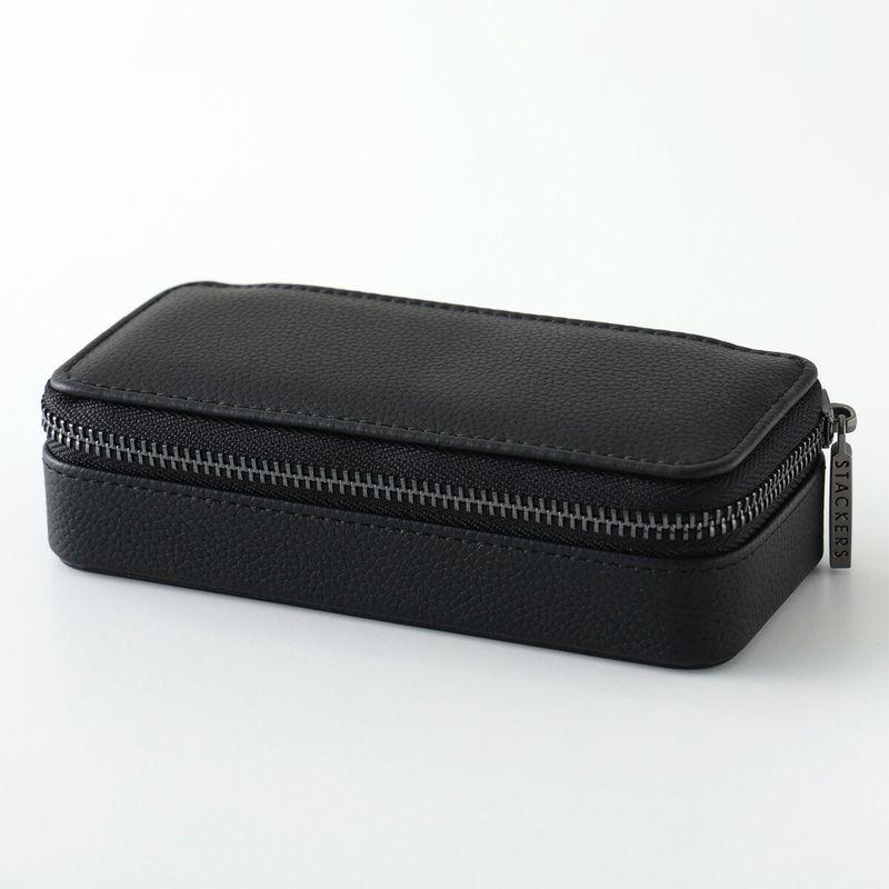【美品】STACKERS アクセサリーケース 3段式　ブラック　黒 STACKERS（スタッカーズ） トラベルジュエリーボックス Mサイズ Medium