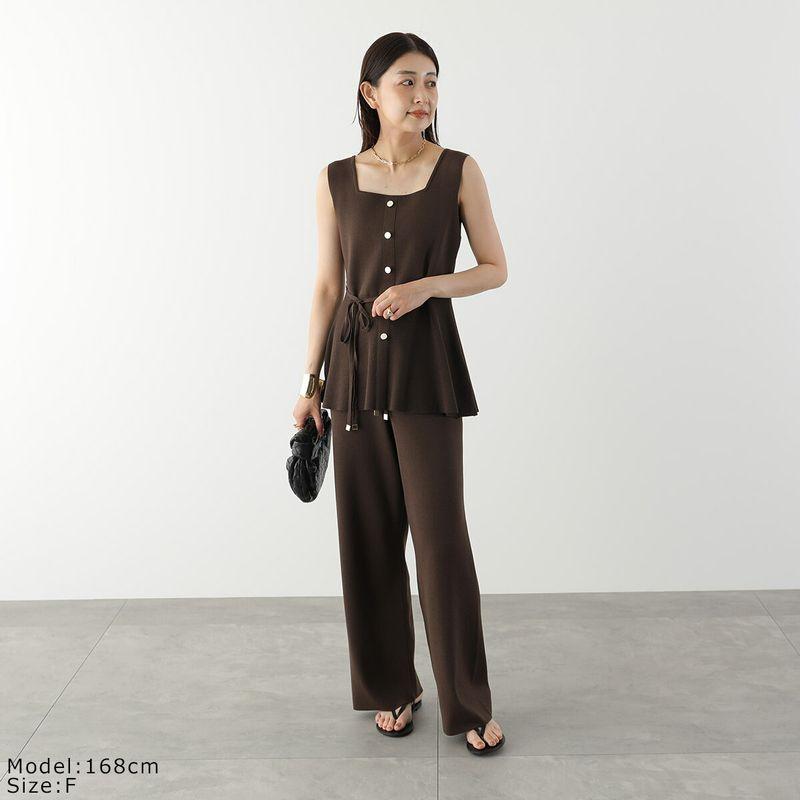 Torrazzo Donna（トラッゾドンナ） ニットブラウス Square Neck Knit